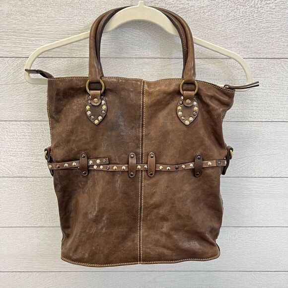 Cavalcanti Italy Leather Brown Crossbody Fold-over Purse Shoulder Bag - Picture 4 of 12